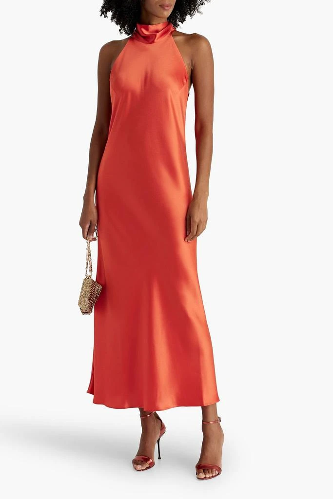 midi halter dress formal Tied Up In Elegance Halter Midi Dress