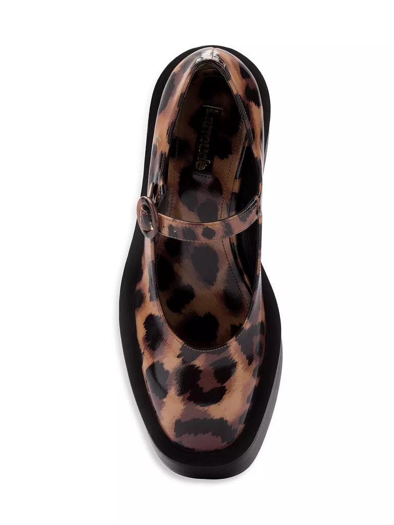 Larroudé Olivia Leopard-Print Patent Leather Mary Jane Pumps 5