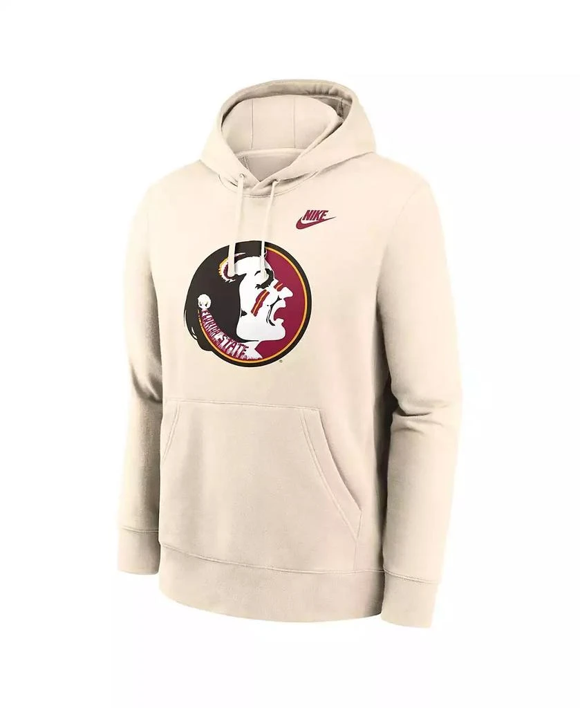 NIKE Men's Cream Florida State Seminoles Vault Logo Pullover Hoodie 2
