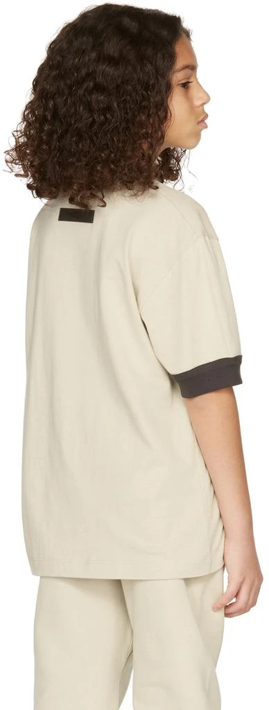 Essentials Kids Beige Ringer T-Shirt 4
