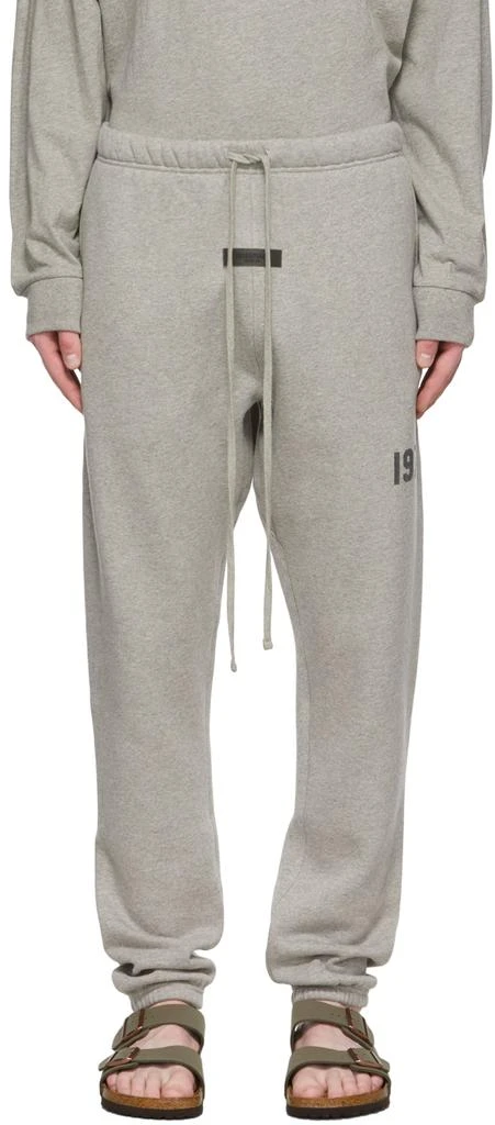 Essentials Gray Cotton Lounge Pants 1