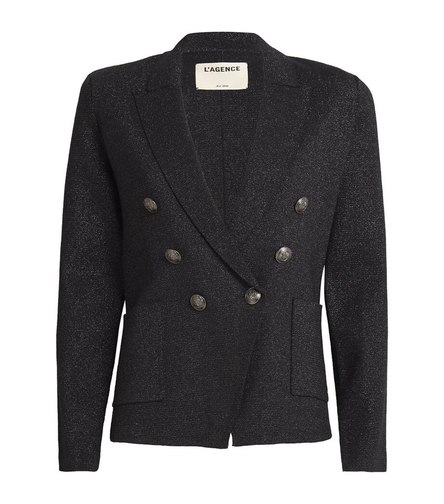L'Agence Metallic Knit Kenzie Blazer 1