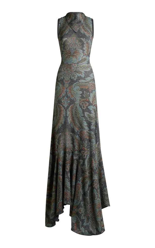 ETRO Etro Paisley-Print Satin Maxi Dress - Moda Operandi 1