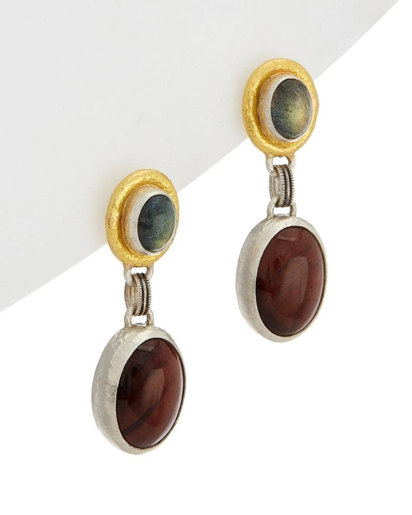 Gurhan GURHAN One of a Kind 24K & Silver Gemstone Drop Earrings 1