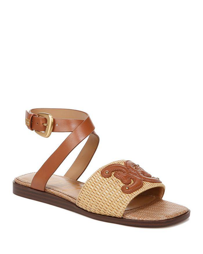 Sam Edelman Women's Ilsie Square Toe Logo Flat Sandals