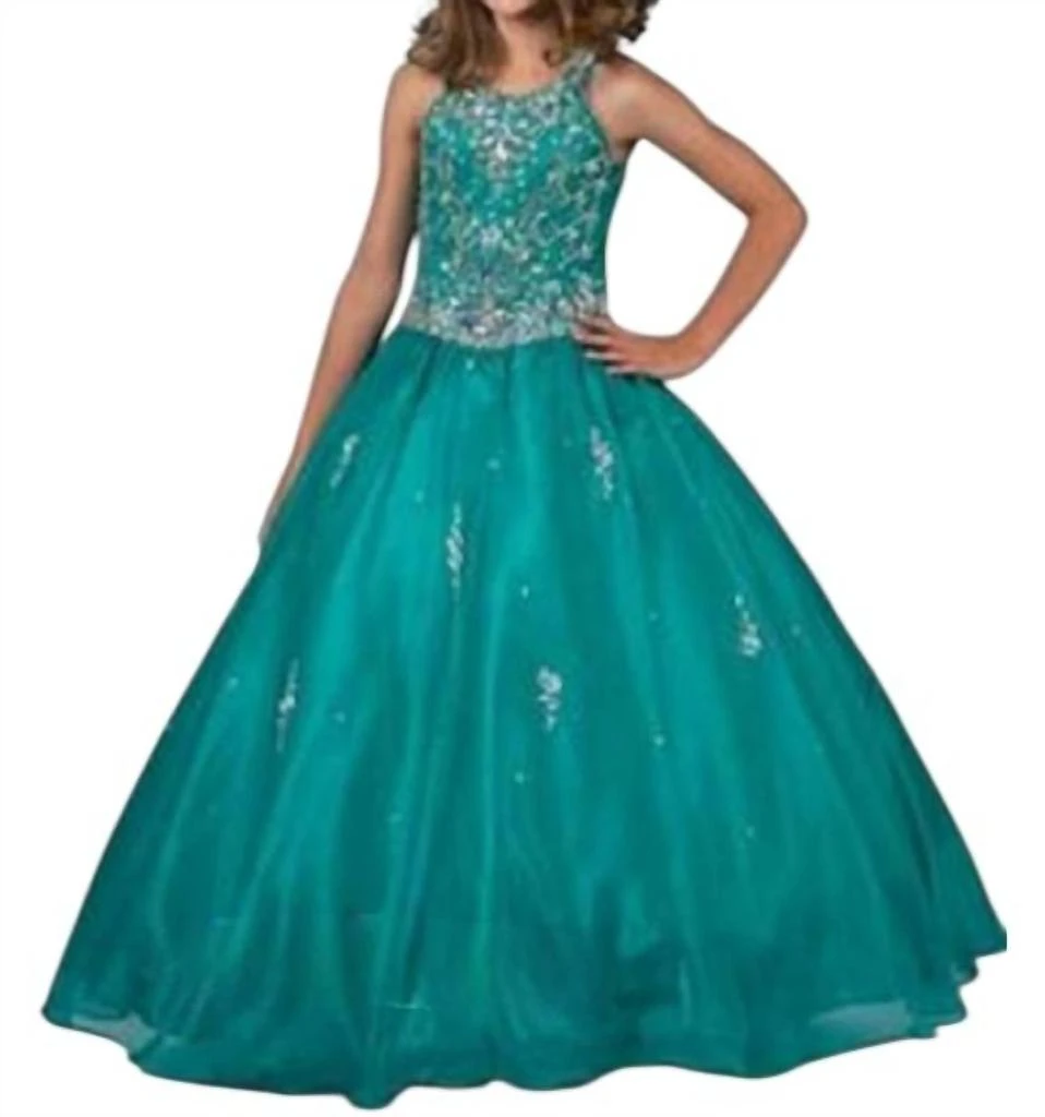 Little Rosie Little Rosie - Girl
s Glitz Long National Pageant Dress