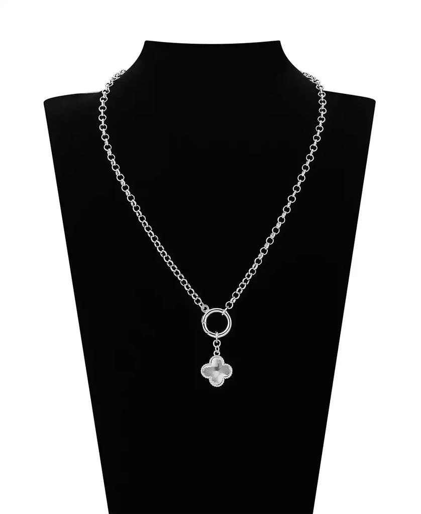 Unwritten Diamond Cut Clover Pendant Necklace 6