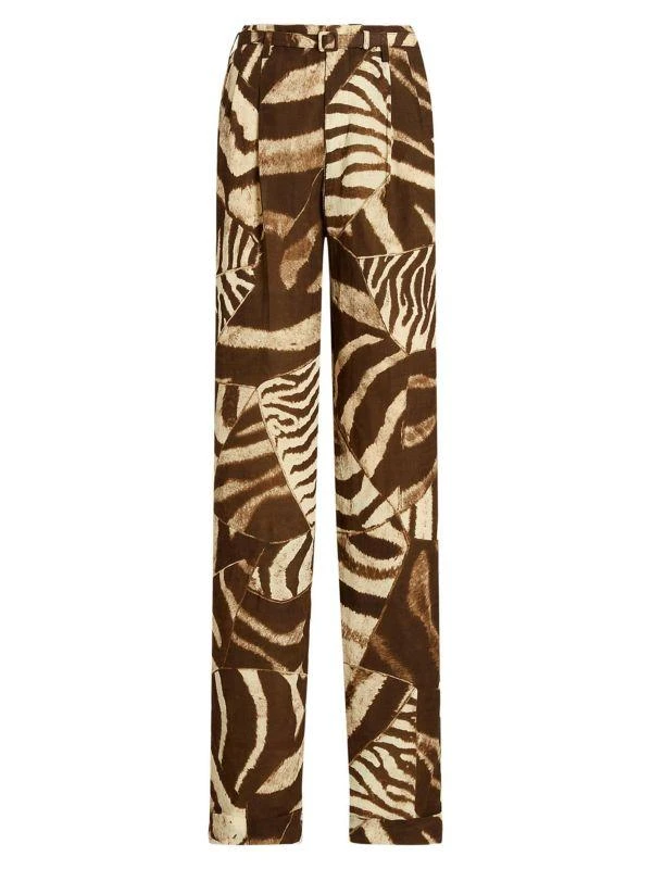 Ralph Lauren Stamford Patchwork Animal-Print Pants 2