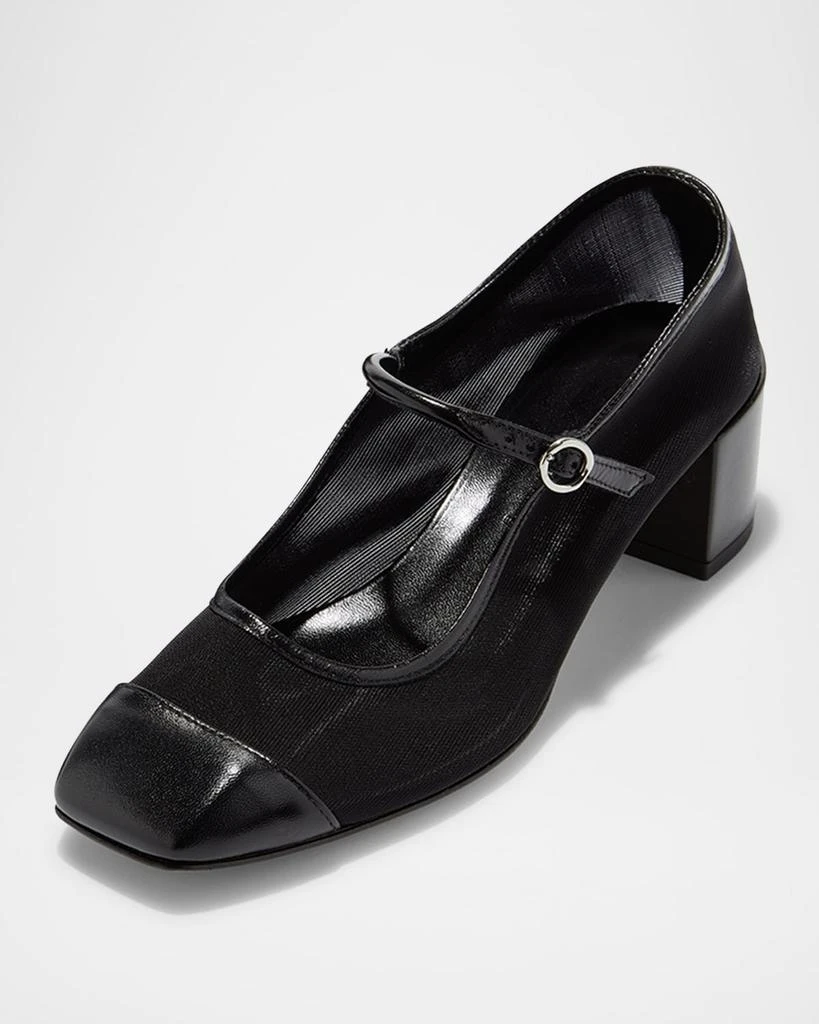 AEYDE Aline Mesh Square-Toe Mary Jane Pumps 3