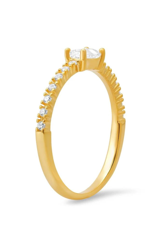 Queen Jewels Sterling Silver East/West CZ Ring 2