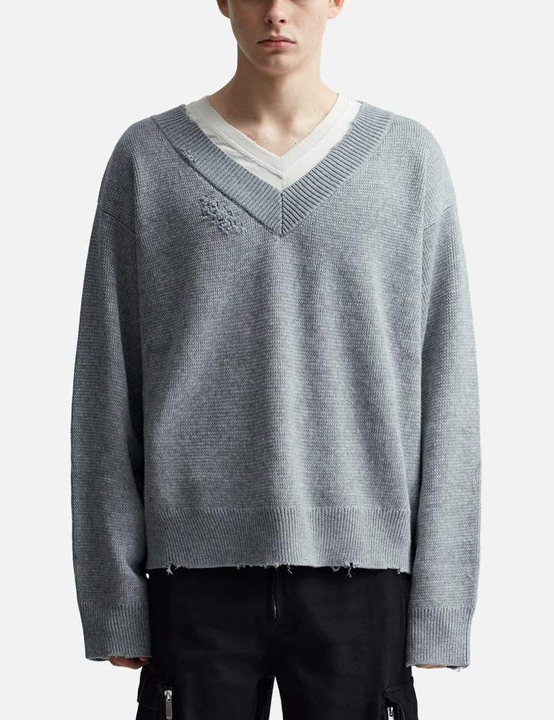 C2H4 Layered V-Neck Sweater 3