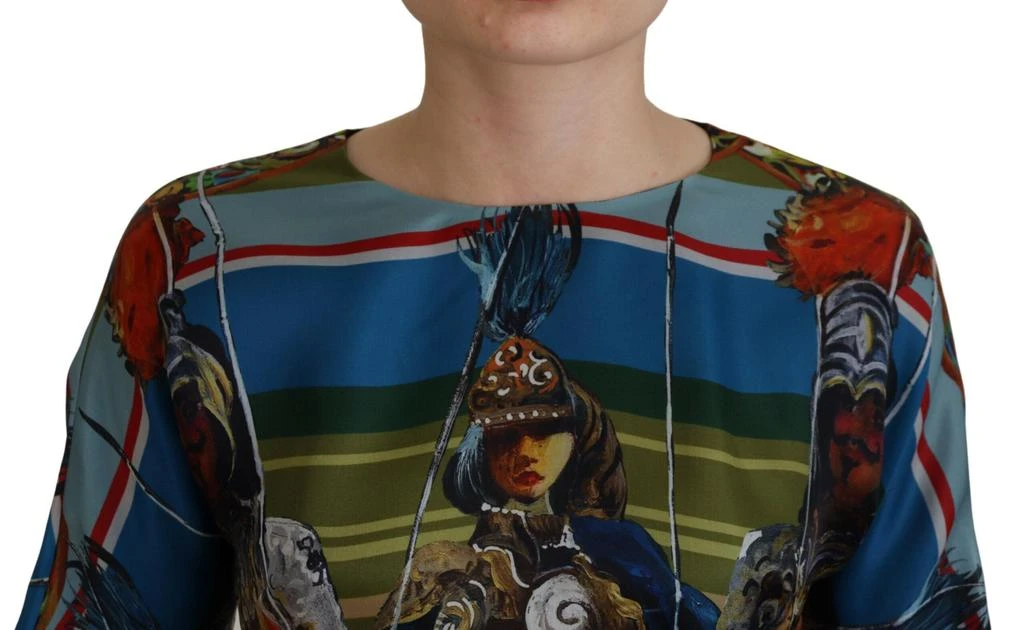 Dolce 
Gabbana Multicolor Sicily Silk A-line Long Gown Dress 4