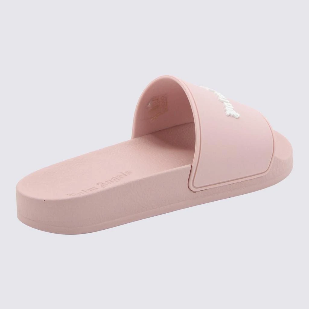 Palm Angels Palm Angels Pink And White Rubber Slides 2