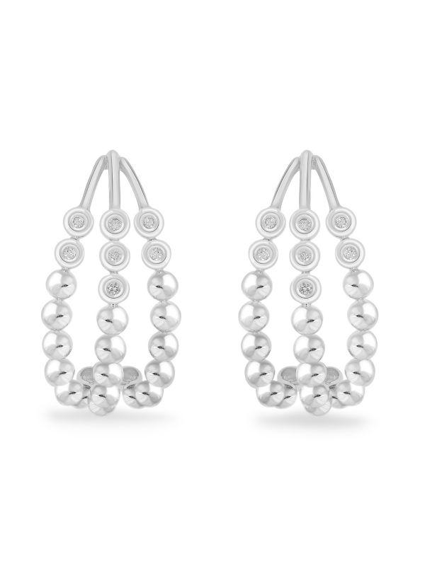 HUEB 18K White Gold & 0.21 TCW Diamond Drop Earrings