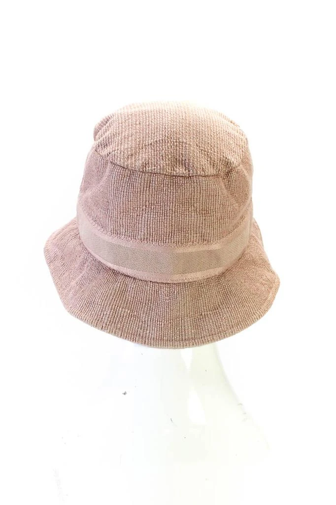 Dior Womens Cotton Logo Trim Bucket Hat Pink 2