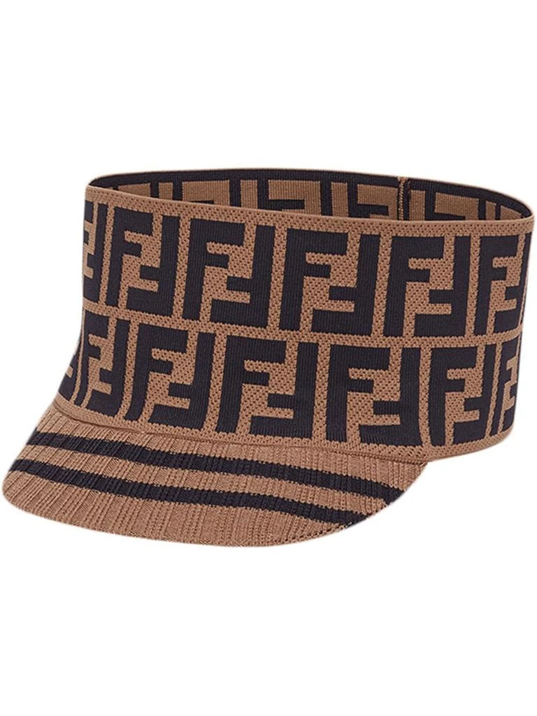 Fendi knit logo wide band cap - women 1