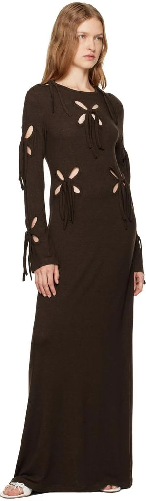 J.Kim Brown Petal Maxi Dress 4
