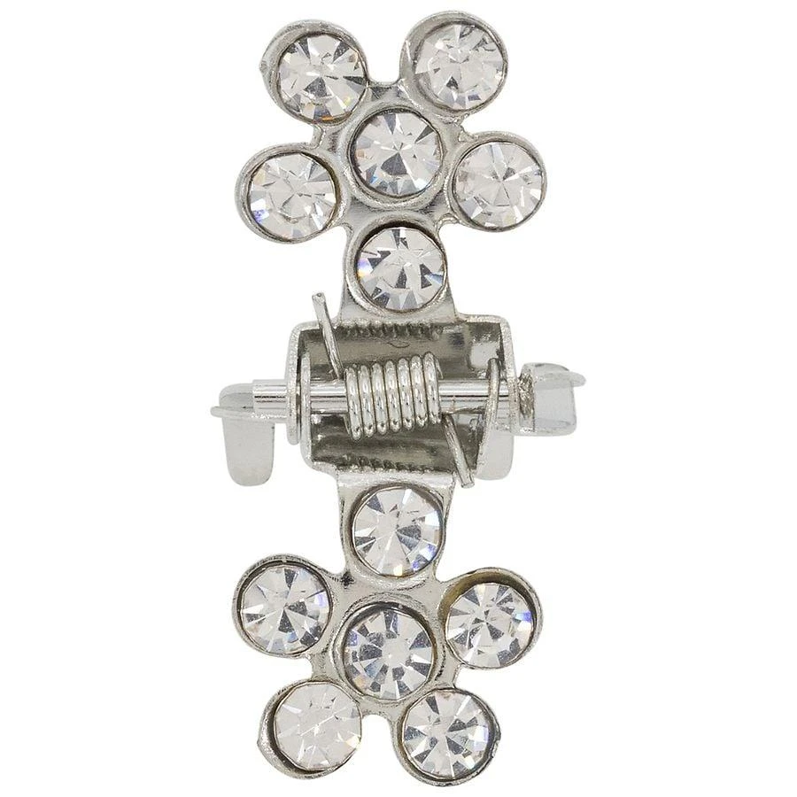 Scunci Mini Metal Rhinestone Flower Claw/Jaw Clips 4