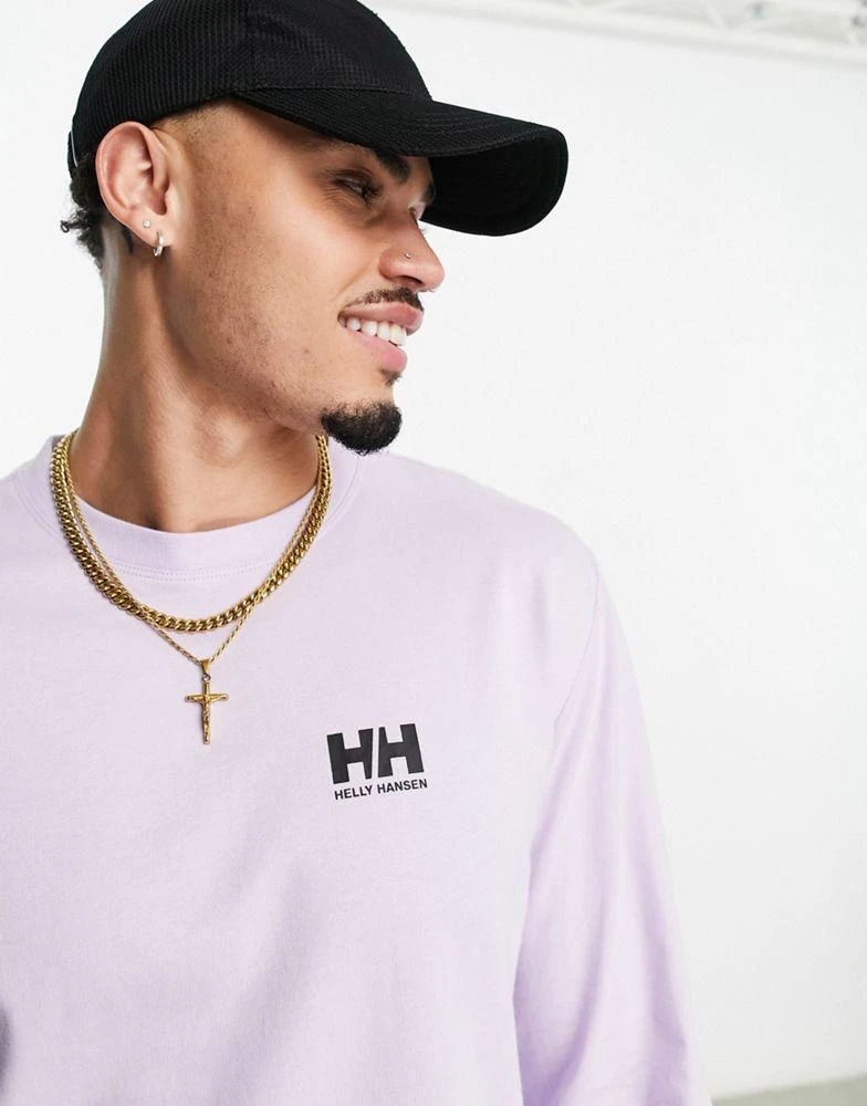 Helly Hansen Helly Hansen Move long sleeve top with back print in purple 2