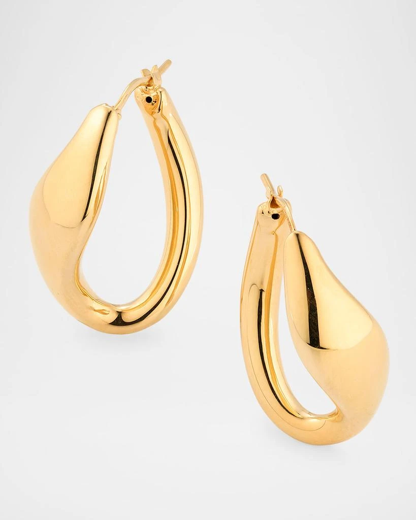 Lisa Nik Golden Dreams 18K Yellow Gold Oval Twist Hoop Earrings 2
