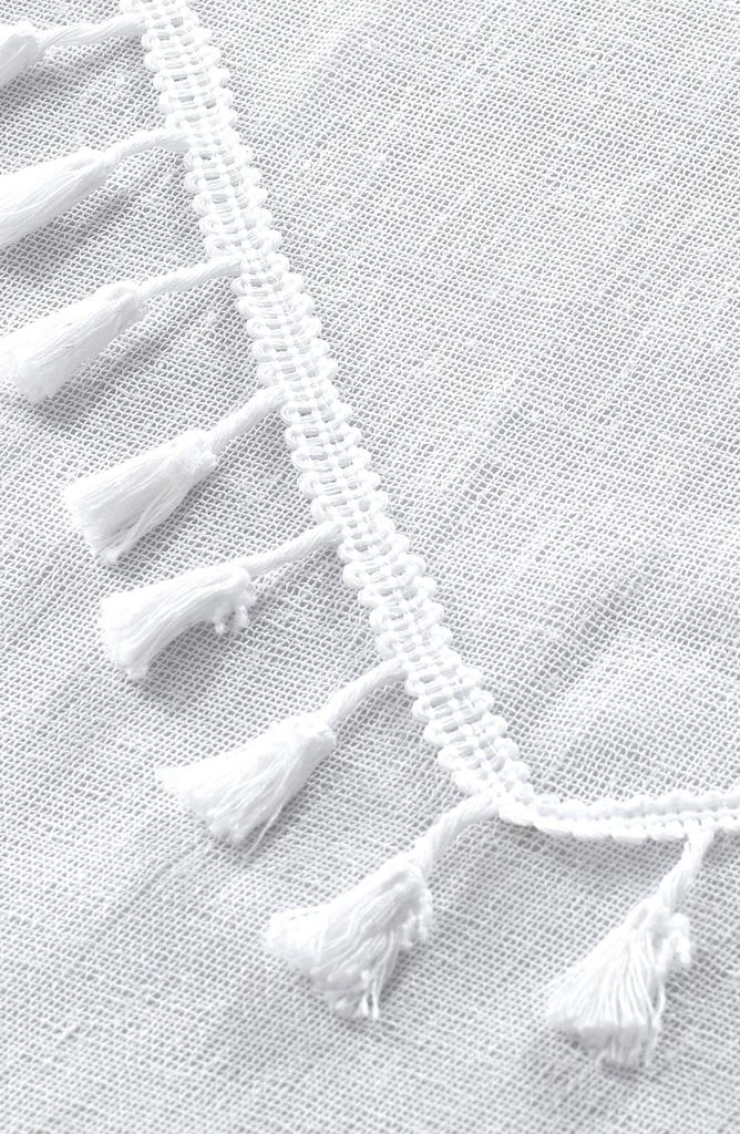 DAINTY HOME Tassel Trim Shower Curtain 2