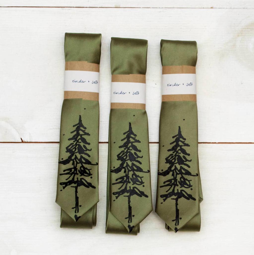 Cinder + Salt Cinder + Salt - Pine Trees Skinny Tie