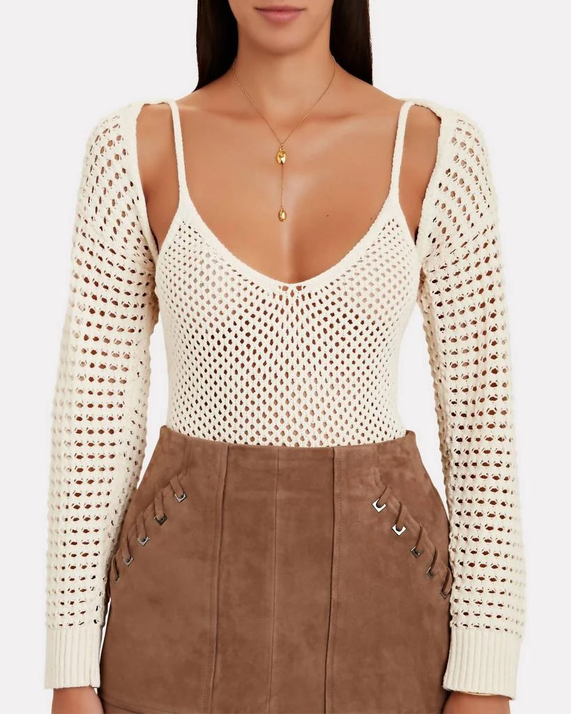 L'Agence Sammy Tank And Shawl In Ivory 1