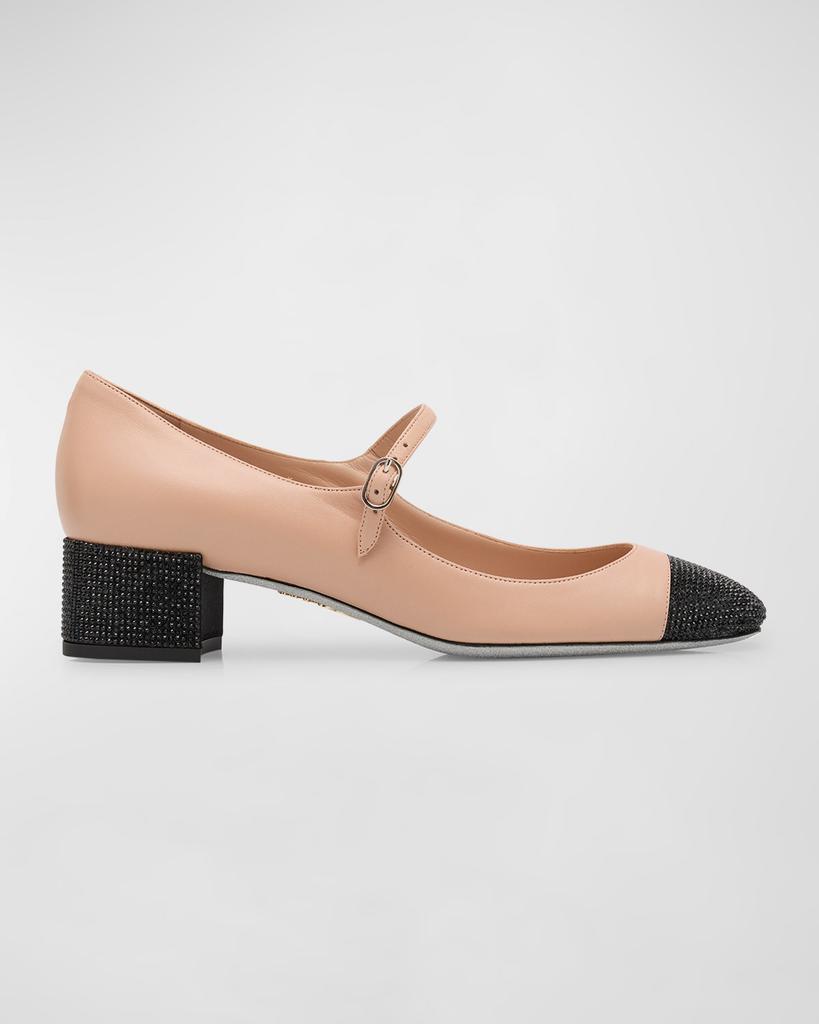 Rene Caovilla Kristen Bicolor Strass Mary Jane Pumps