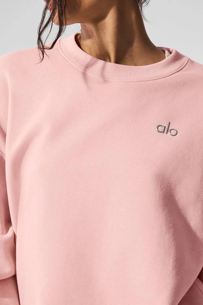Alo Accolade Crew Neck Pullover - Pink Quartz 4