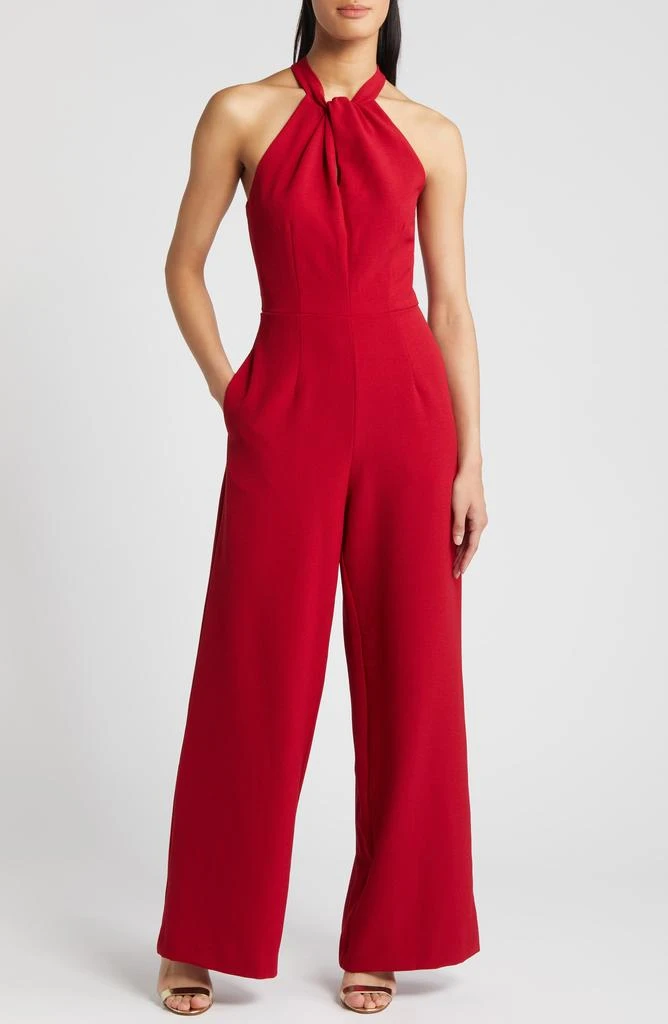 julia jordan Halter Neck Wide Leg Jumpsuit 1