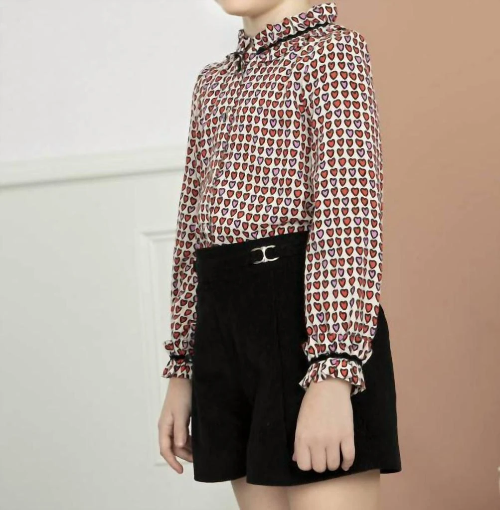 Abel & Lula Girls Printed Blouse In Poppy 1