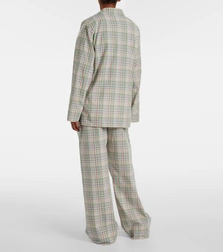 The Row Morpheus plaid cotton voile shirt 3