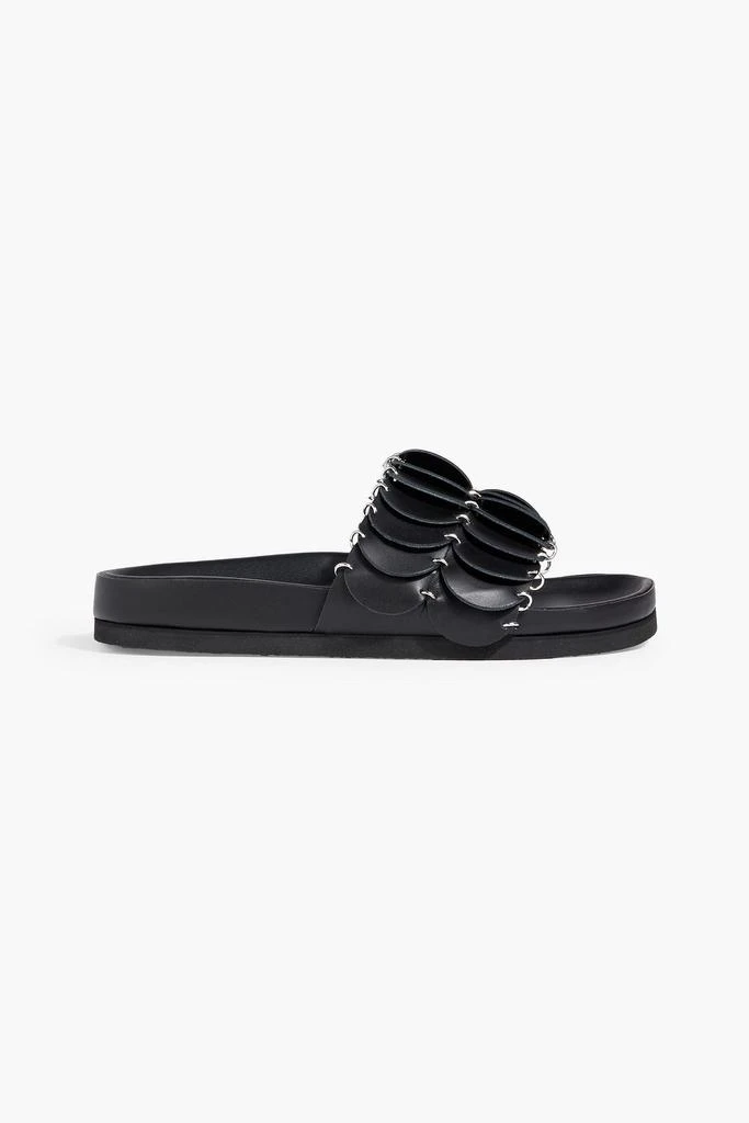 RABANNE Pacoio laser-cut leather slides 1