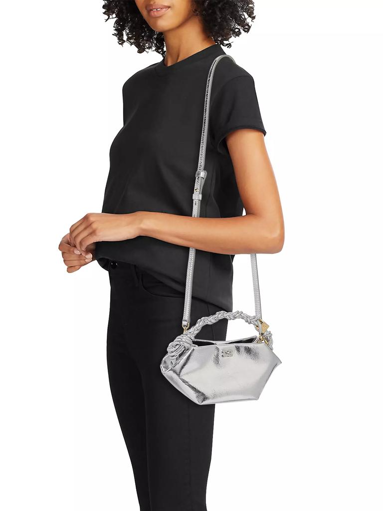 Ganni Mini Bou Metallic Top Handle Bag