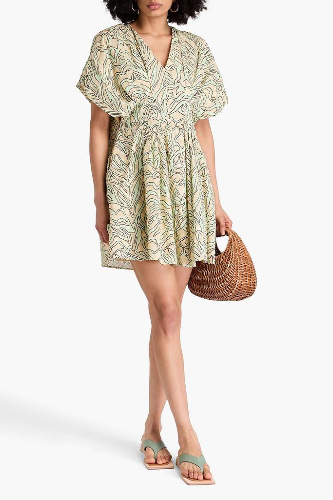 Stine Goya Claudia printed fil coupé cotton-jacquard mini dress