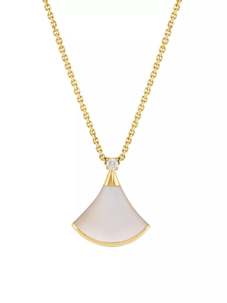 BVLGARI Divas' Dream 18K Yellow Gold, Mother-Of-Pearl, &amp; Diamond Pendant Necklace 1