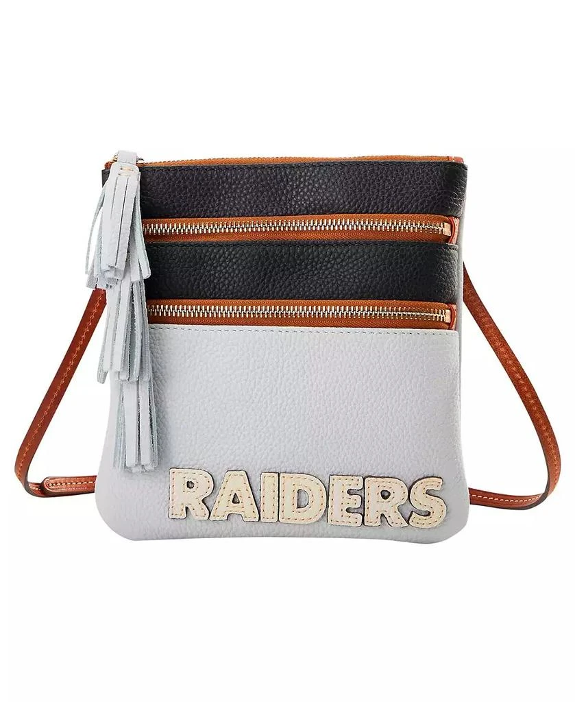 Dooney & Bourke Las Vegas Raiders Infield Triple Zip Crossbody Purse 1