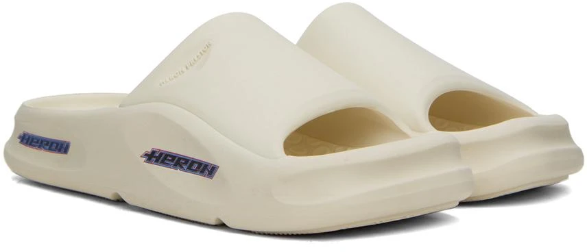 Heron Preston White Eco Moulded Slides 4