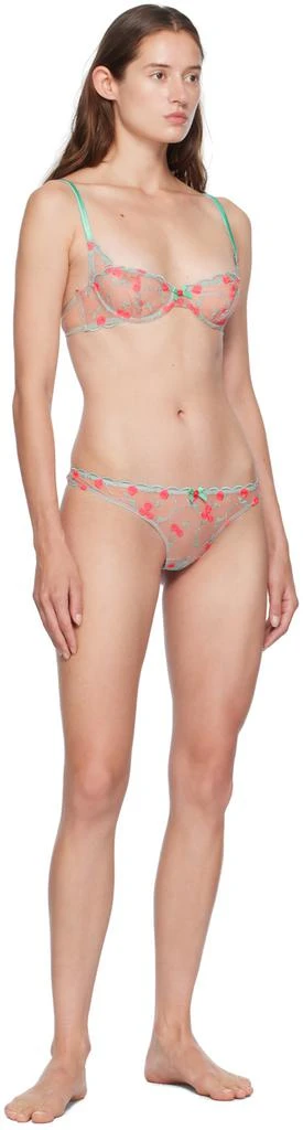 Fleur du Mal Multicolor Rose & Vine Thong 4