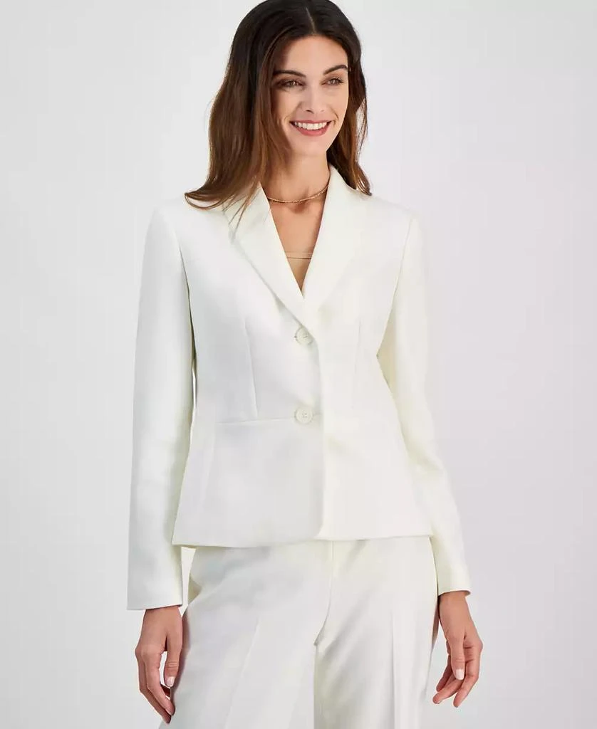 Le Suit Women
s Two-Button Shawl Collar Jacket 
Side-Zip Pants Set,  Regular 
Petite 2