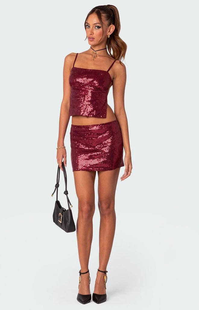 Edikted Cosmo Sequin Mini Skirt 2