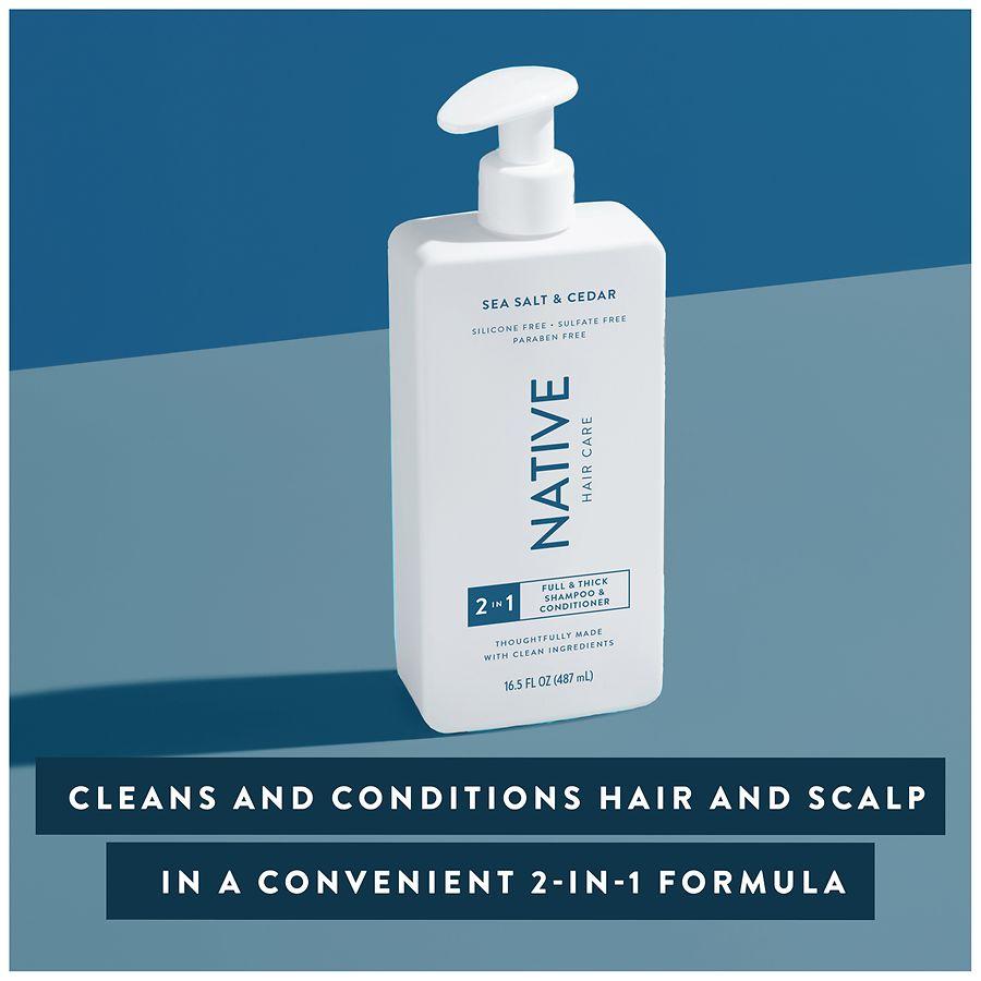 Native Full & Thick 2-in-1 Shampoo and Conditioner Sea Salt & Cedar