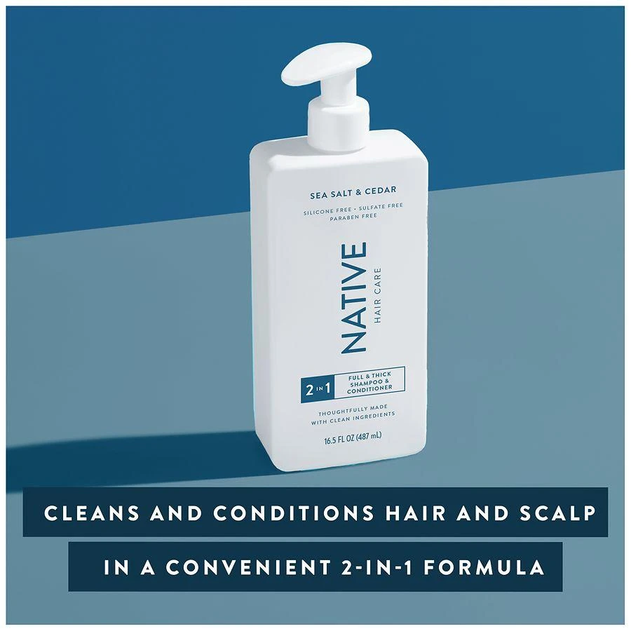 Native Full & Thick 2-in-1 Shampoo and Conditioner Sea Salt & Cedar 2