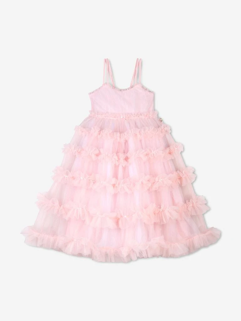 Billieblush Billieblush Girls Sequin Tulle Dress in Pink 1