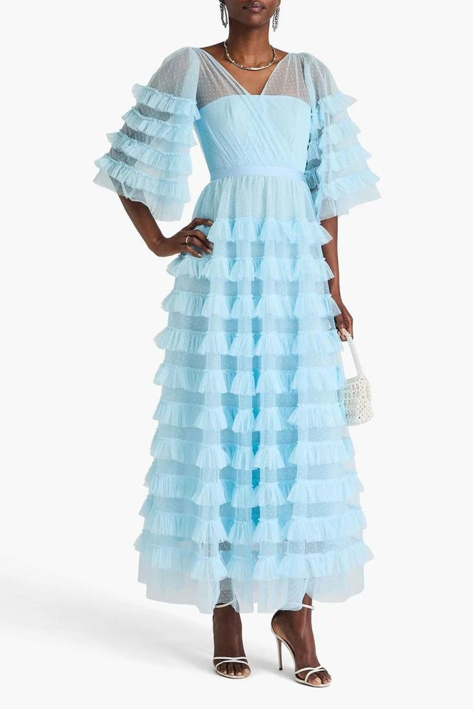Huishan Zhang Marybell tiered point d'esprit gown 2