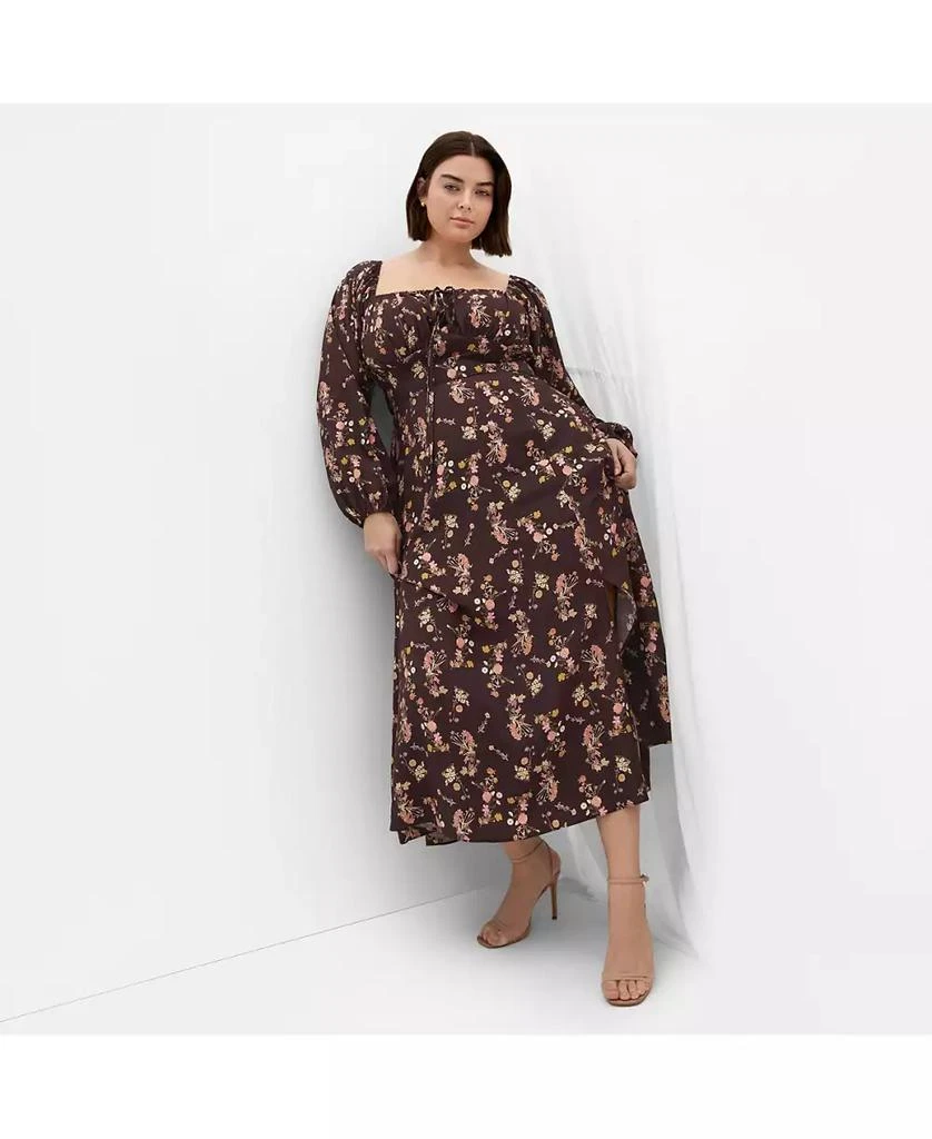 city chic long sleeve dress City Chic Plus Size Leia Long Sleeve Midi Dress