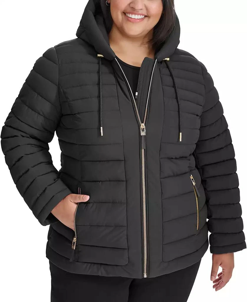 Tommy Hilfiger Plus Size Hooded Packable Puffer Coat, Created for Macy's 1
