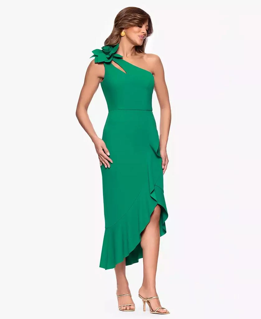 XSCAPE Women's Asymmetrical Ruffled High-Low Dress 4