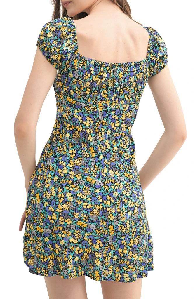 Lush Floral Puff Sleeve Dress 2