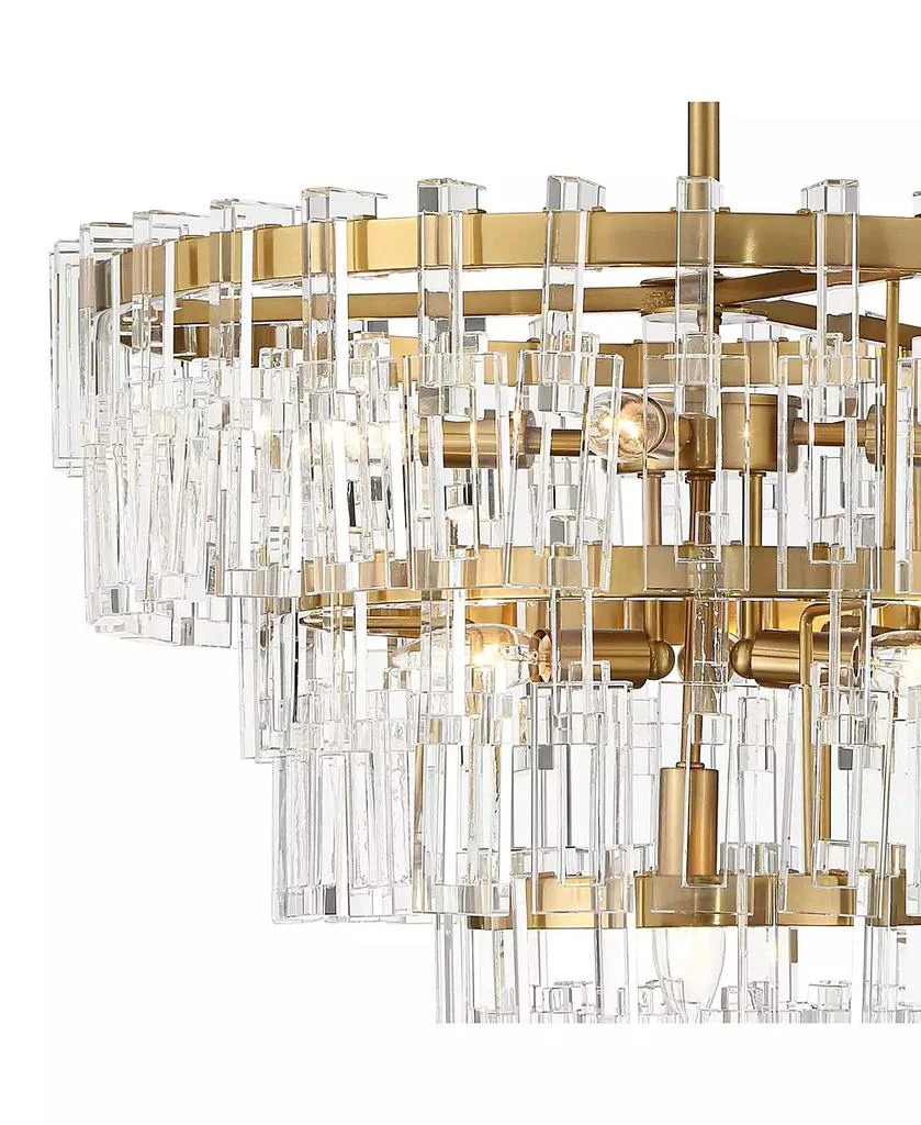Vienna Full Spectrum Luxum Burnished Brass Chandelier 23 1/2" Wide Modern Tiered Crystal 8-Light Fixture for Dining Room House Foyer Kitchen Island 10